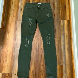 H&M Olive skinny jeans